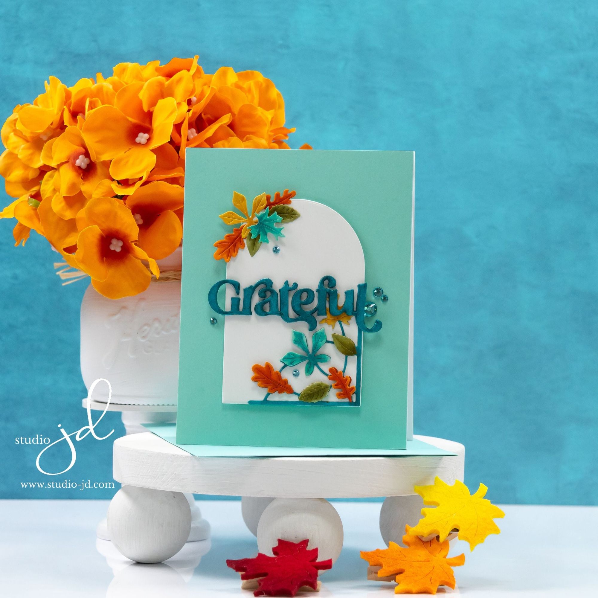 Simon Says Stamp Lively Leaf Corner Wafer Dies s1045 STAMPtember Grateful Card | color-code:ALT03