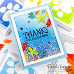 Simon Says Stamp Lively Leaf Corner Wafer Dies s1045 STAMPtember Thanks Card