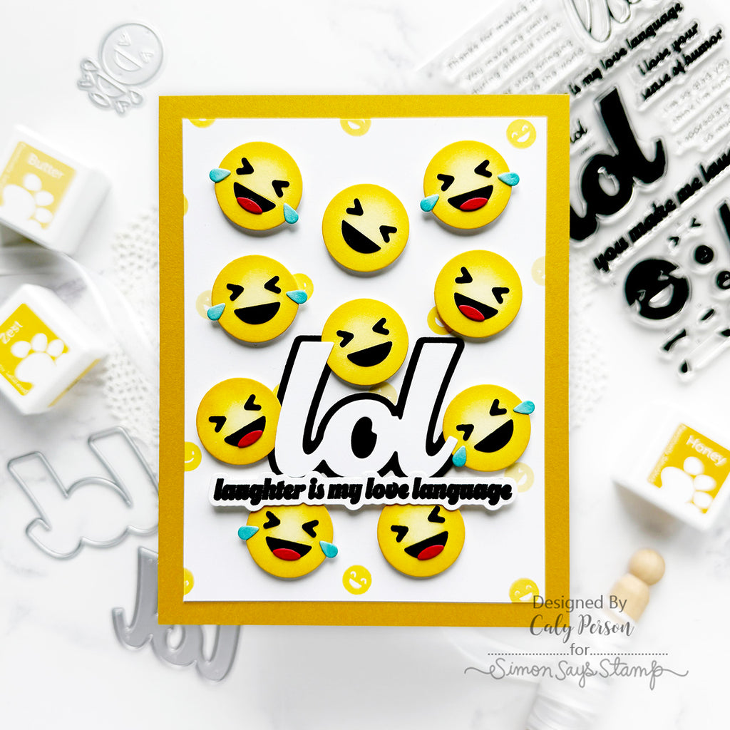 CZ Design Stamps and Dies LOL + Emoji Bundle set1034lot Happy Camper LOL Card | color-code:ALT08