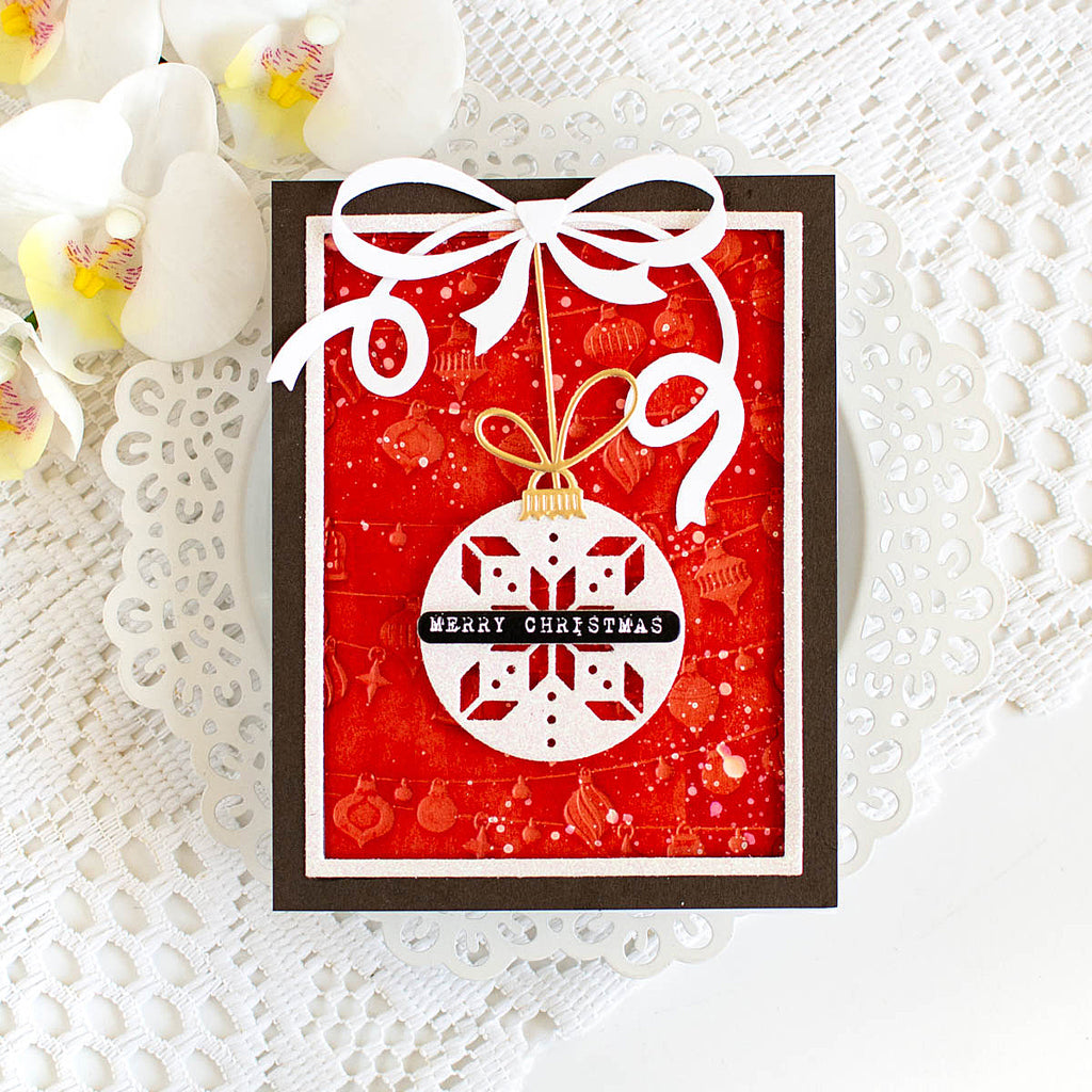 Simon Says Stamp Loopy Bow Wafer Die s1065 Sugar and Spice Holiday Card | color-code:ALT09