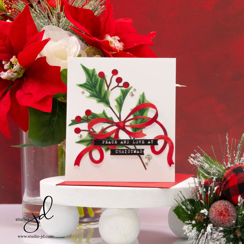 Simon Says Stamp Loopy Bow Wafer Die s1065 Sugar and Spice Holiday Card | color-code:ALT06