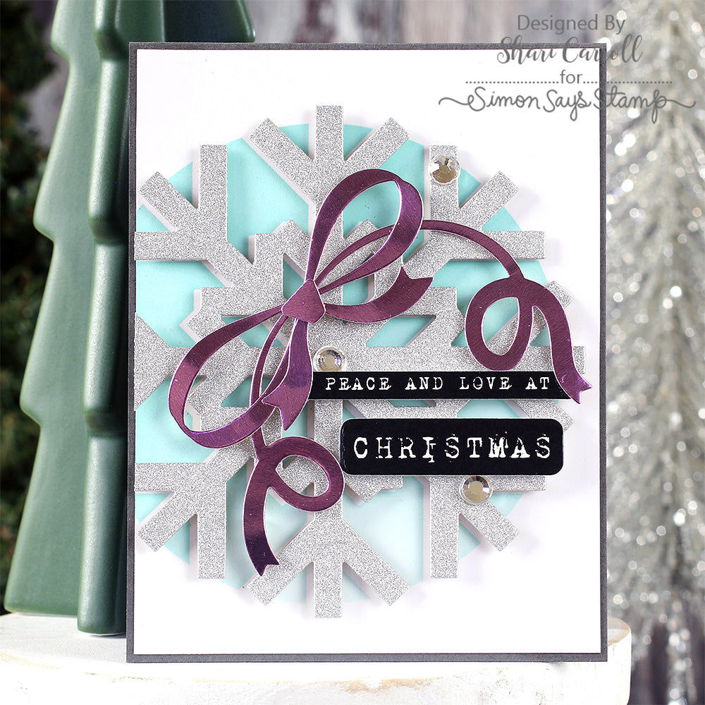 Simon Says Stamp Loopy Bow Wafer Die s1065 Sugar and Spice Holiday Card | color-code:ALT08