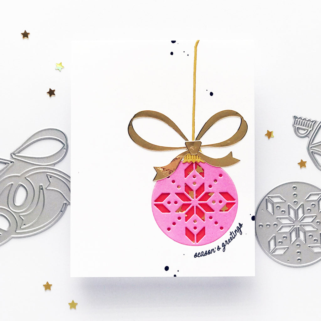 Simon Says Stamp Loopy Bow Wafer Die s1065 Sugar and Spice Holiday Card