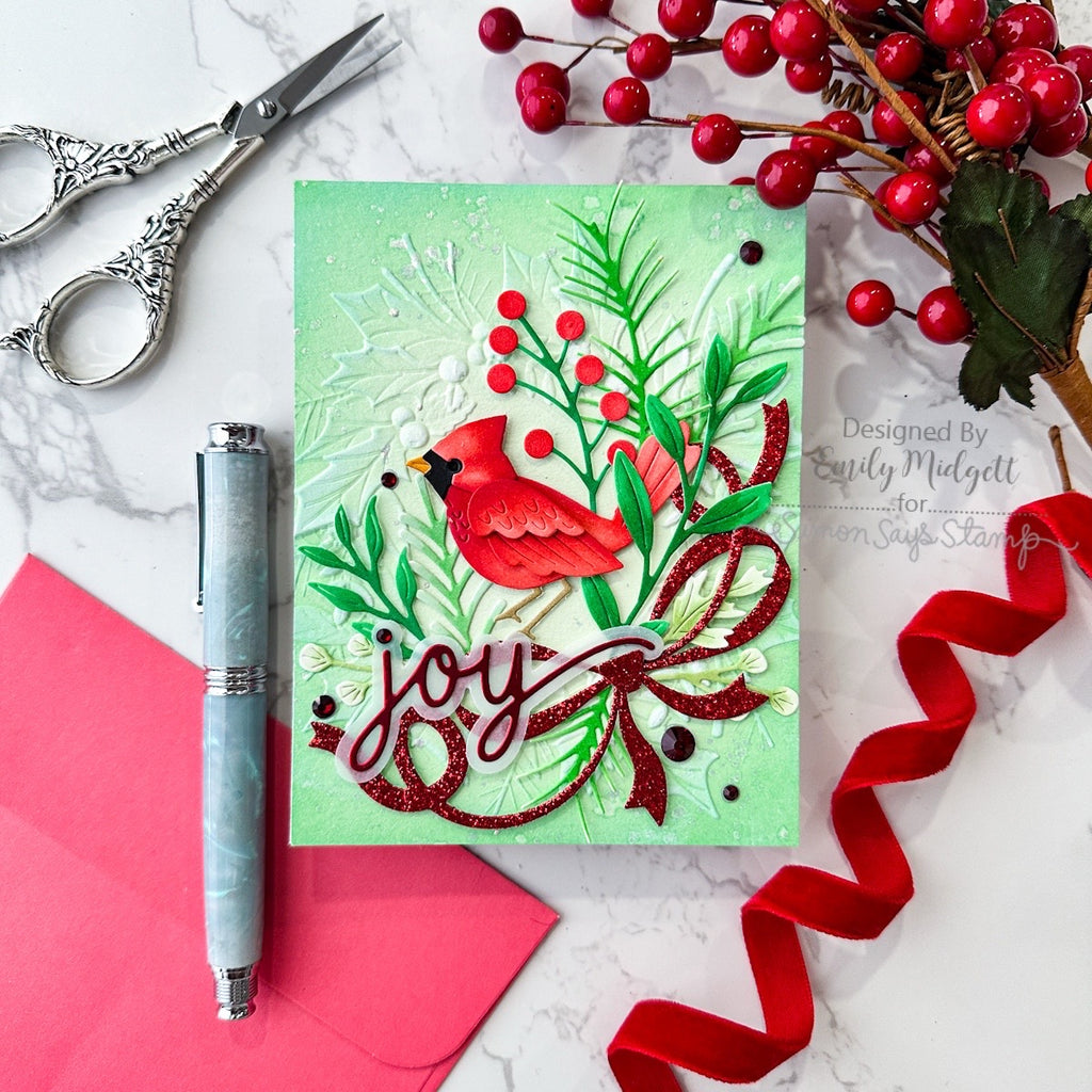 Simon Says Stamp Loopy Bow Wafer Die s1065 Sugar and Spice Holiday Card | color-code:ALT13