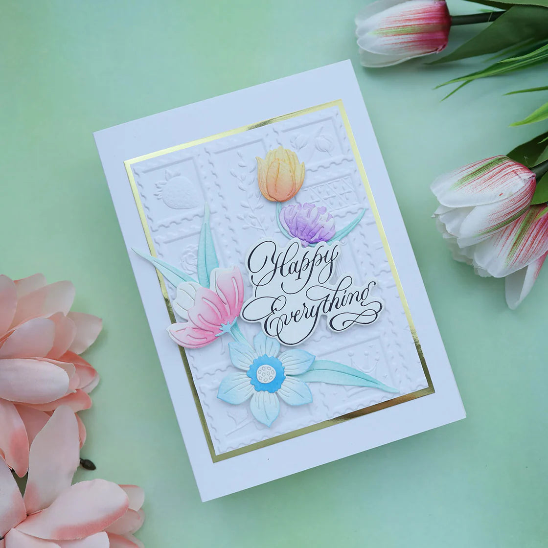 Spellbinders Copperplate Happy Birthday and Everything BetterPress Plate and Die bp-274