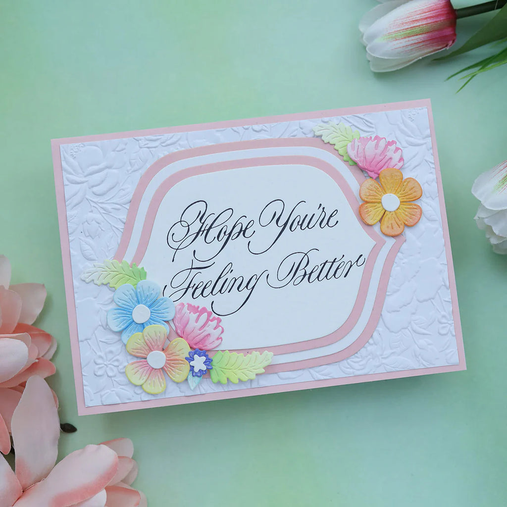 Spellbinders Copperplate Hope You're Feeling Better BetterPress Plate bp-276
