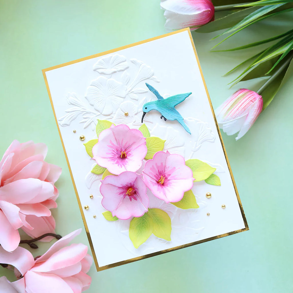 Spellbinders Petunia Cascade 3D Embossing Folder e3d-129