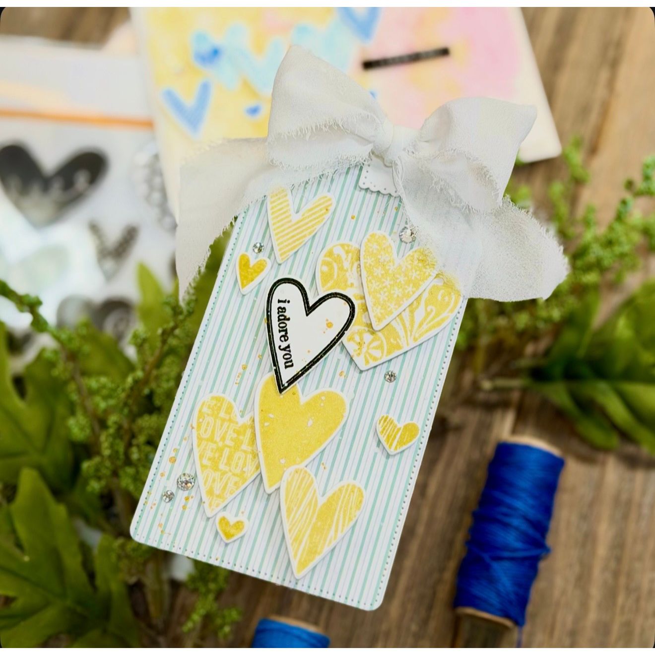 Simon Says Clear Stamps Lots of Hearts sss101208 Heart to Heart