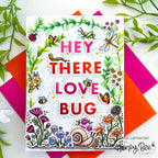 Honey Bee Love Bug Hot Foil Plate hbds-foillb Spring Scene Card | color-code:ALT01