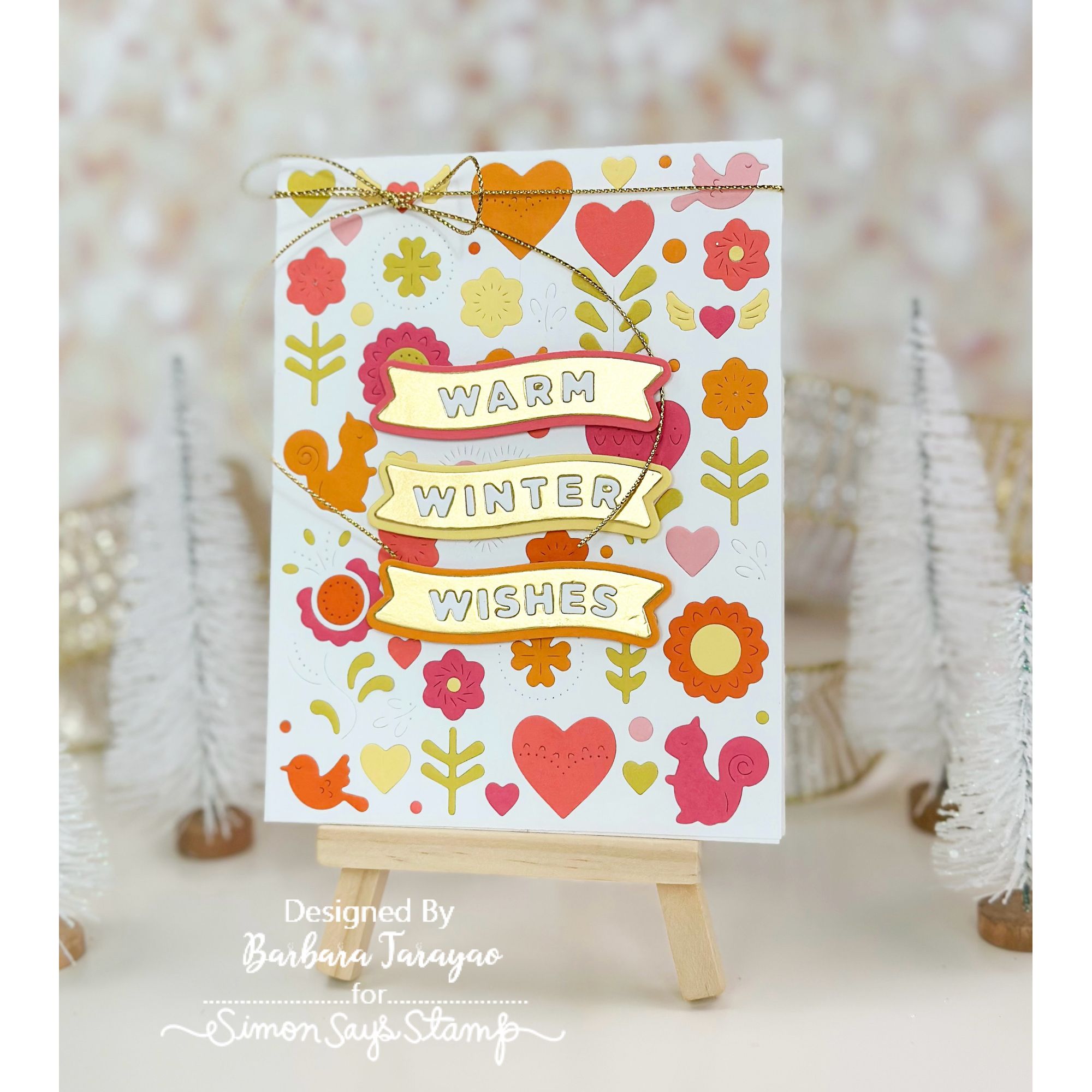 Simon Says Stamp Love Celebration Plate Wafer Die s1118 DieCember Winter Card | color-code:ALT02