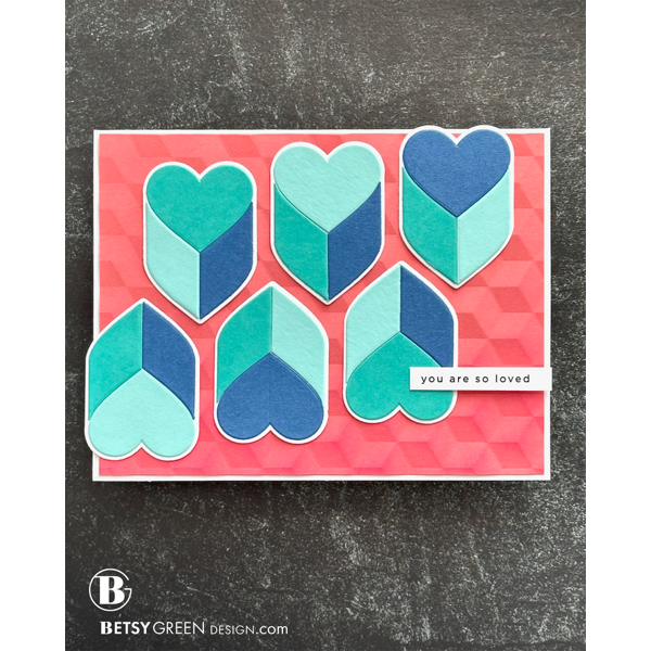 Simon Says Stamp Set of 3 Stencils Love City 1115stc Heart to Heart