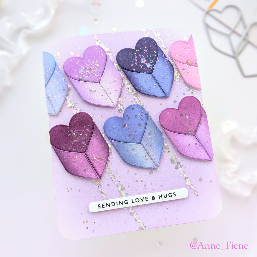 Simon Says Stamp Set of 3 Stencils Love City 1115stc Heart to Heart