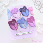Simon Says Stamp Set of 3 Stencils Love City 1115stc Heart to Heart