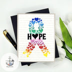Simon Says Clear Stamps Love Ribbon sss302807c Sweetheart Hope Card