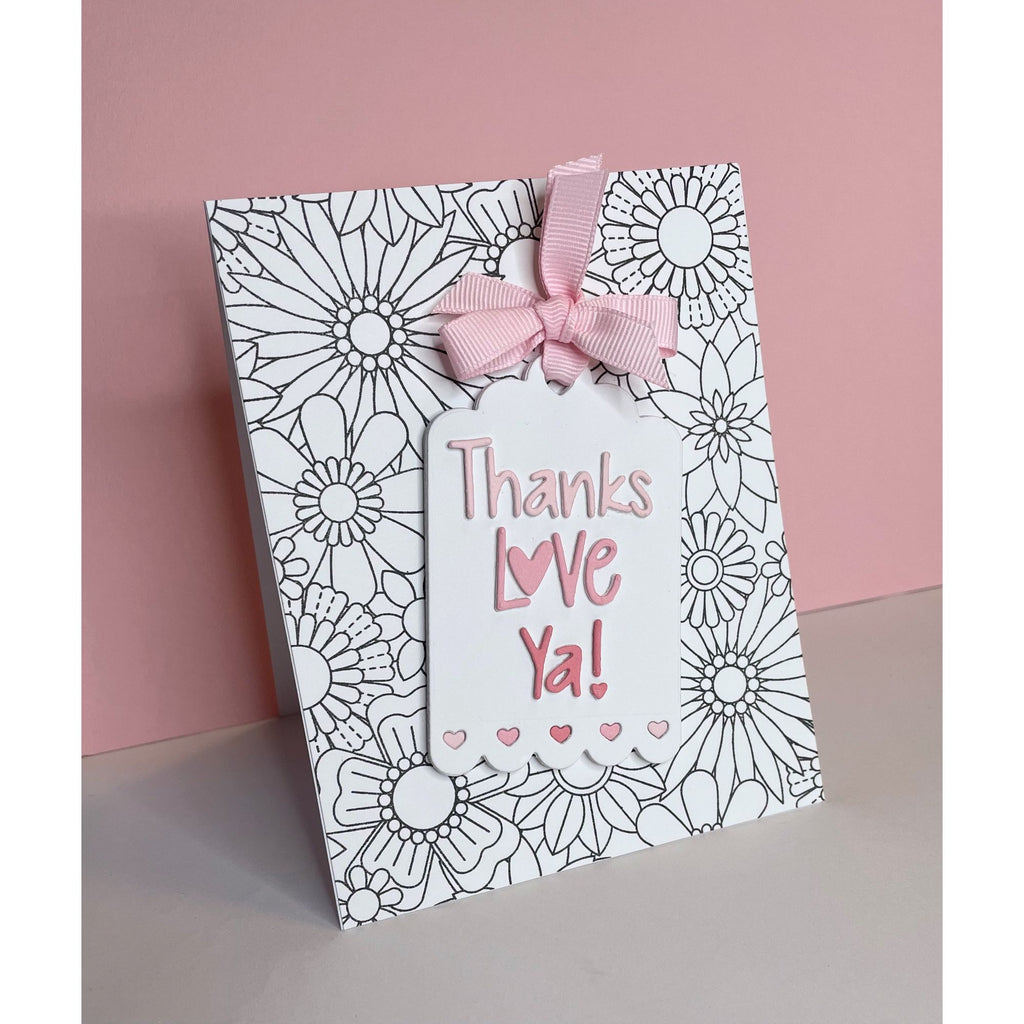 Simon Says Stamp Love Ya Tag Wafer Dies sssd112982 Smitten Thanks Card | color-code:ALT02