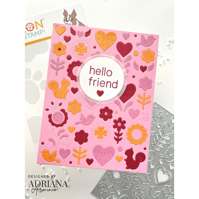 Simon Says Stamp Love Celebration Plate Wafer Die s1118 DieCember Hello Card