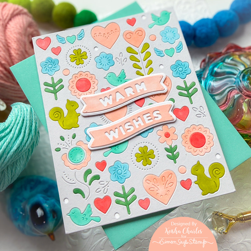 Simon Says Stamp Love Celebration Plate Wafer Die s1118 DieCember Warm Wishes Card | color-code:ALT04