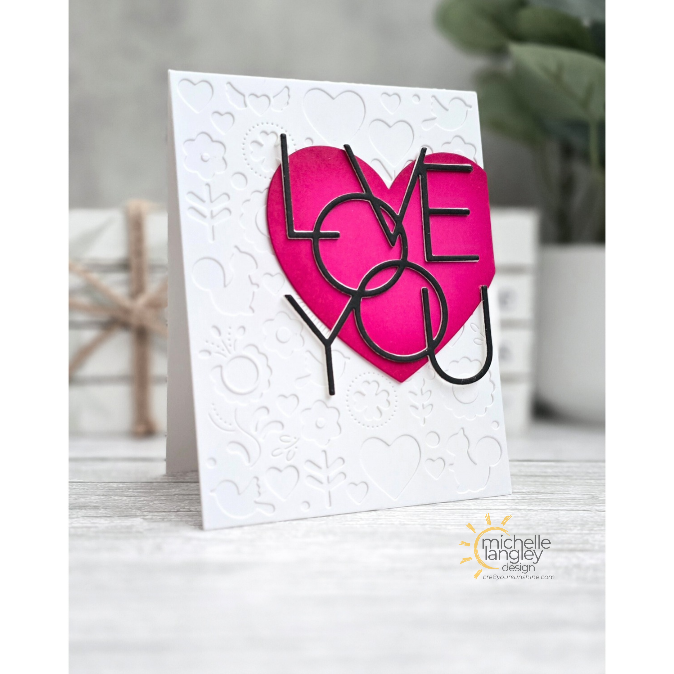 Simon Says Stamp Love Celebration Plate Wafer Die s1118 DieCember Love Card