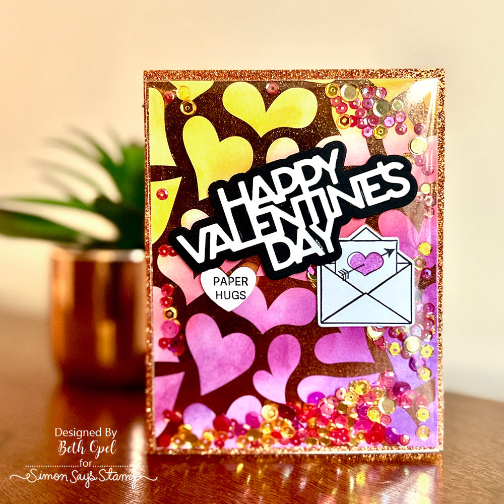 Simon Says Stamp Love Letter Wafer Dies 1234sdc To Love Valentine's Day Card