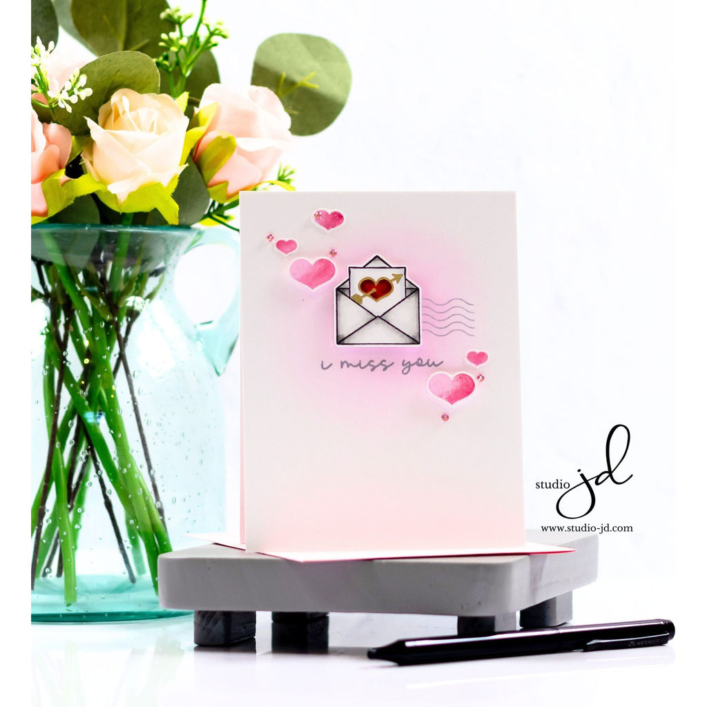 Simon Says Stamp Love Letter Wafer Dies 1234sdc To Love Miss You Card | color-code:ALT02
