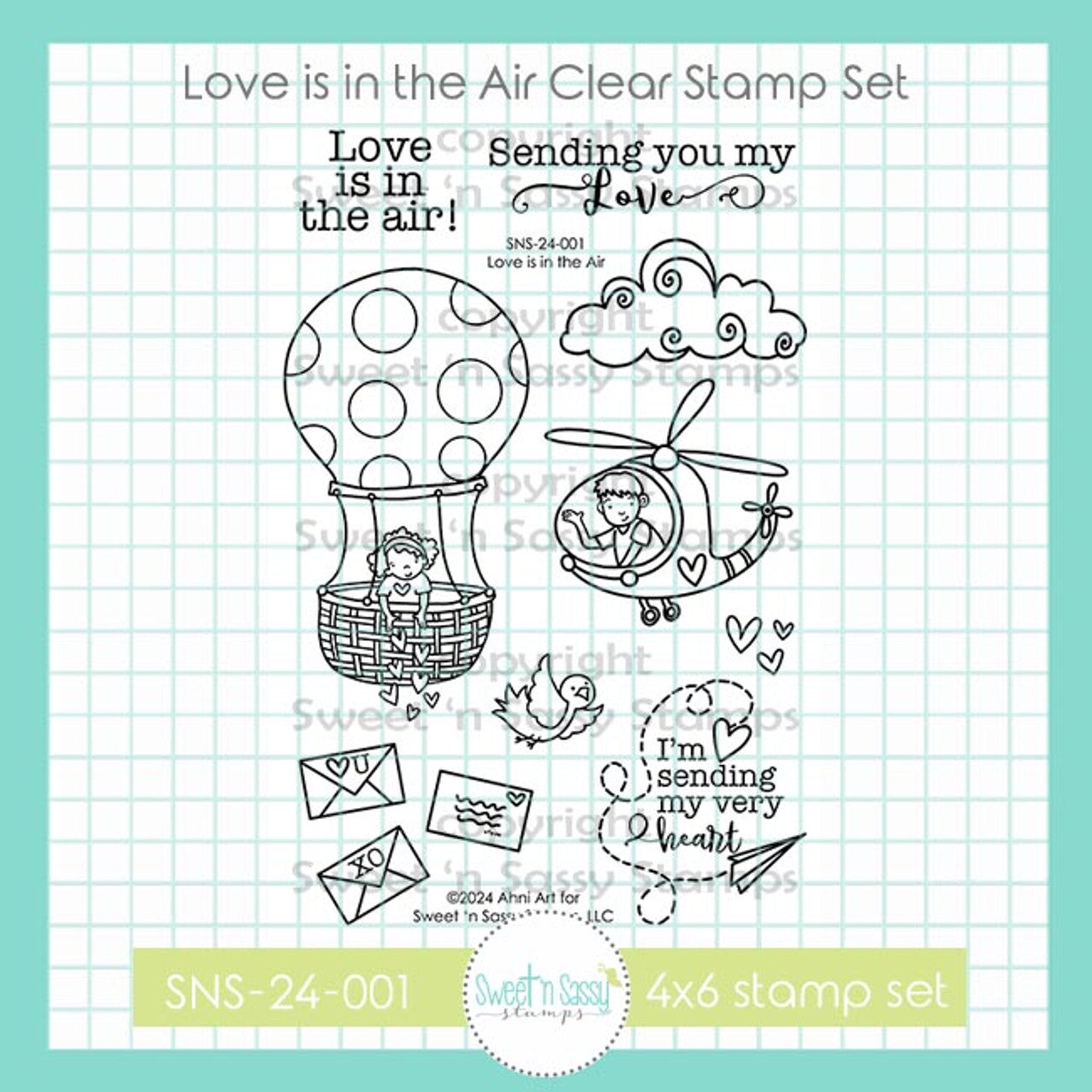 Sweet 'N Sassy Love Is In The Air Clear Stamps sns-24-001