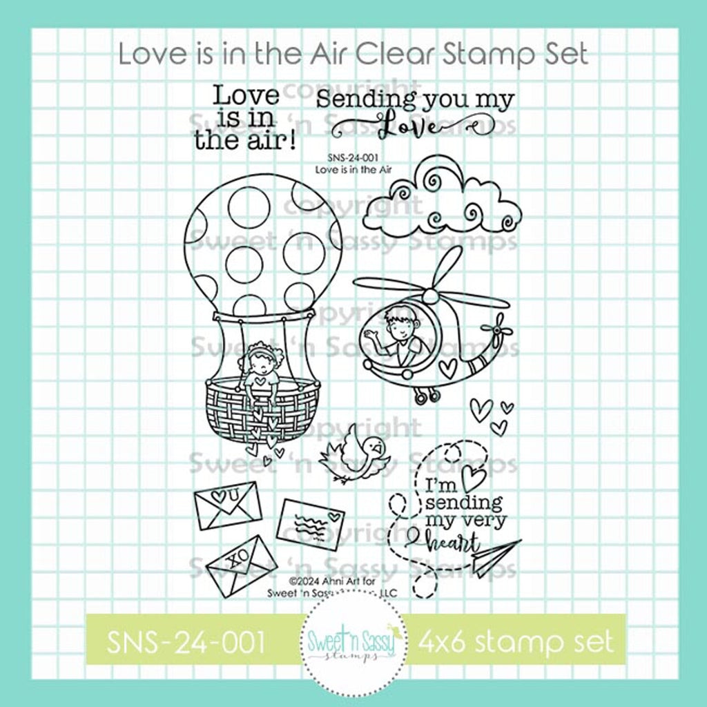 Sweet 'N Sassy Love Is In The Air Clear Stamps sns-24-001