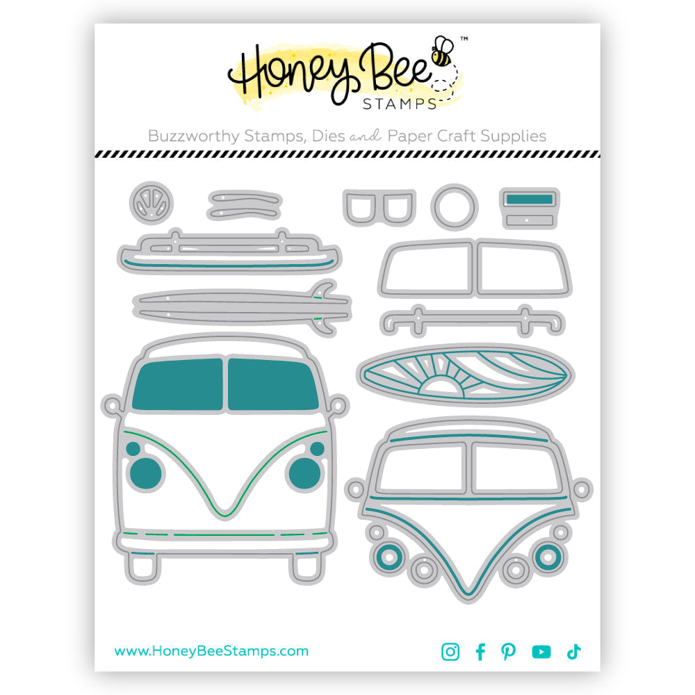 Honey Bee Lovely Layers Beach Bound Dies hbds-llbbnd Detailed Product View