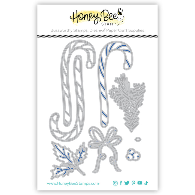 Honey Bee Lovely Layers Candy Cane Dies hbds-llcand Detailed Packaging View