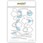 Honey Bee Lovely Layers Iris Dies hbds-lliris metal die outlines