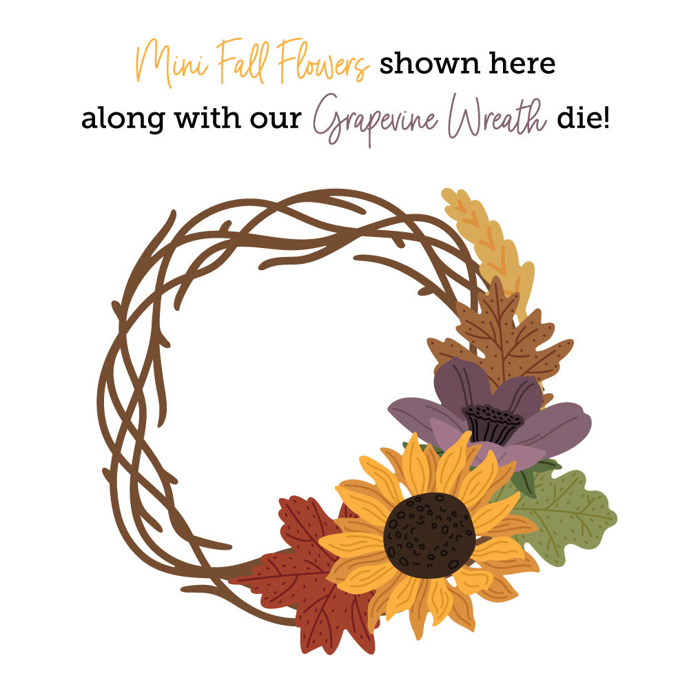 Honey Bee Lovely Layers Mini Fall Florals Dies hbds-llmffl