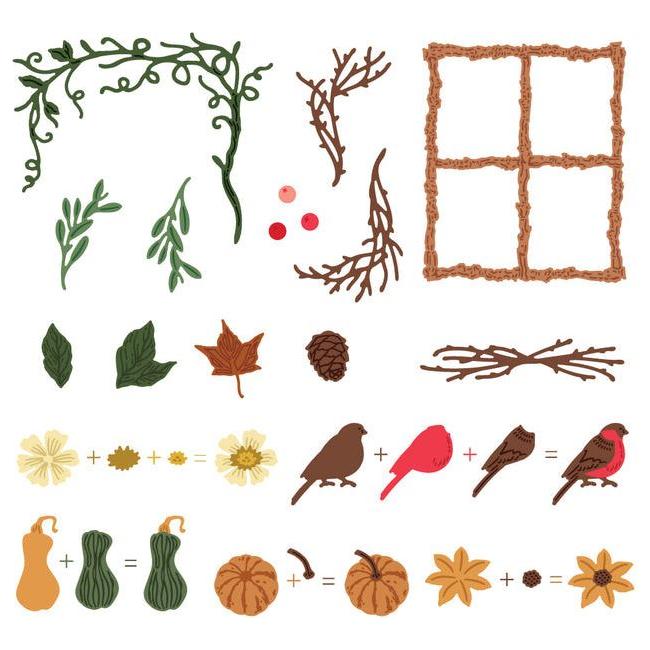 Honey Bee Lovely Layers Seasonal Frame Dies hbds-llsefr Detailed Product View