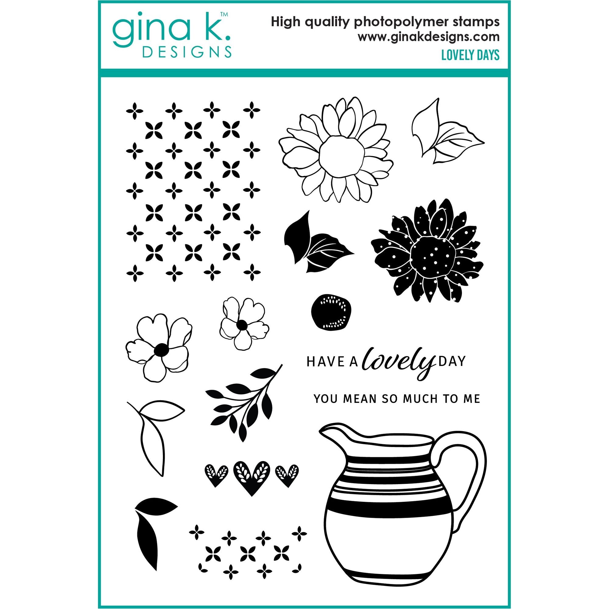 Gina K Designs Lovely Days Stamps and Dies Bundle lhdie0438 STAMPS