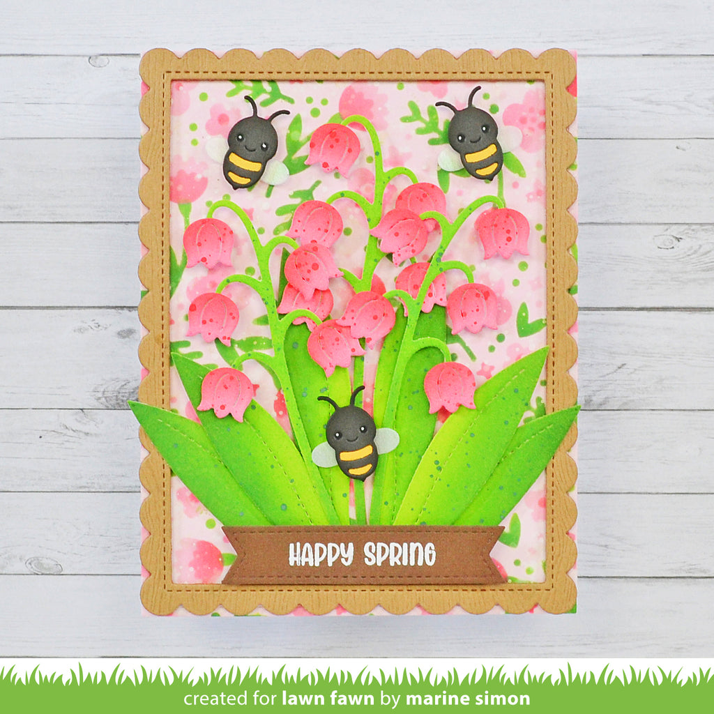 Lawn Fawn Lovely Lily of the Valley Dies lf3377 Happy Spring