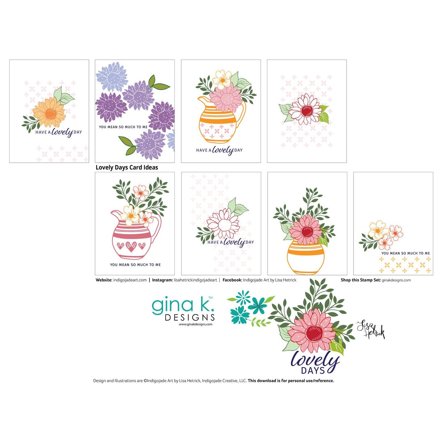 Gina K Designs Lovely Days Clear Stamps lh50 ideas