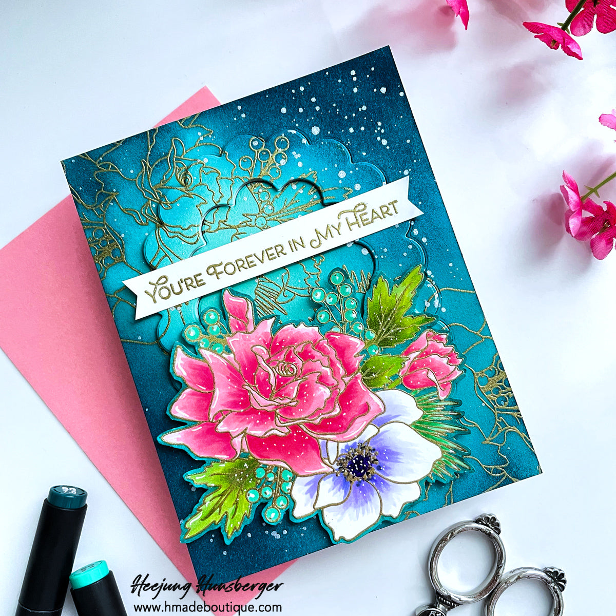 Simon Says Clear Stamps Loving You Bouquet 3146ssc Heart to Heart
