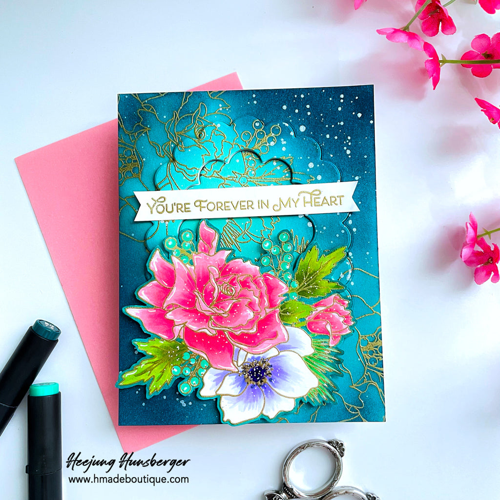 Simon Says Stamps and Dies Loving You Bouquet set1141ly Heart to Heart