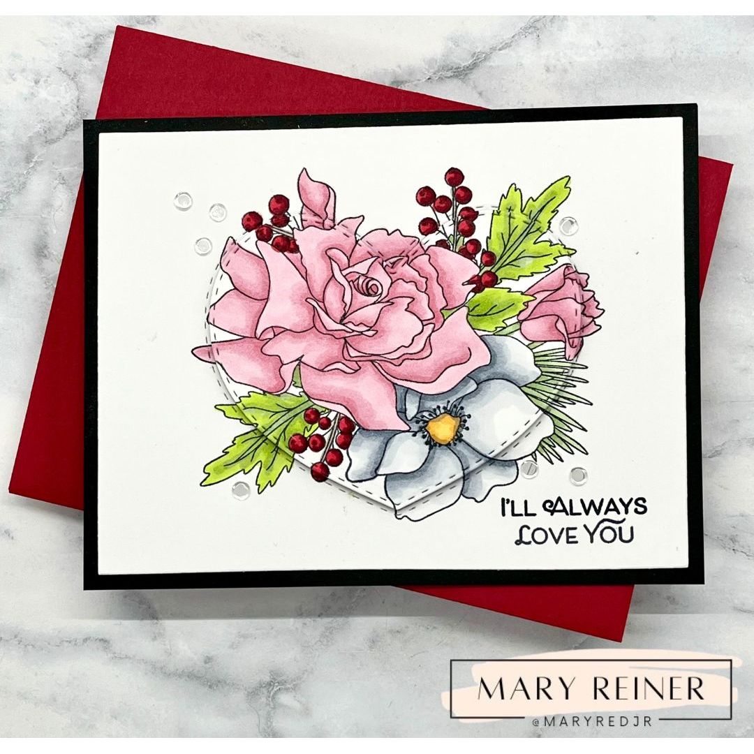 Simon Says Stamps and Dies Loving You Bouquet set1141ly Heart to Heart