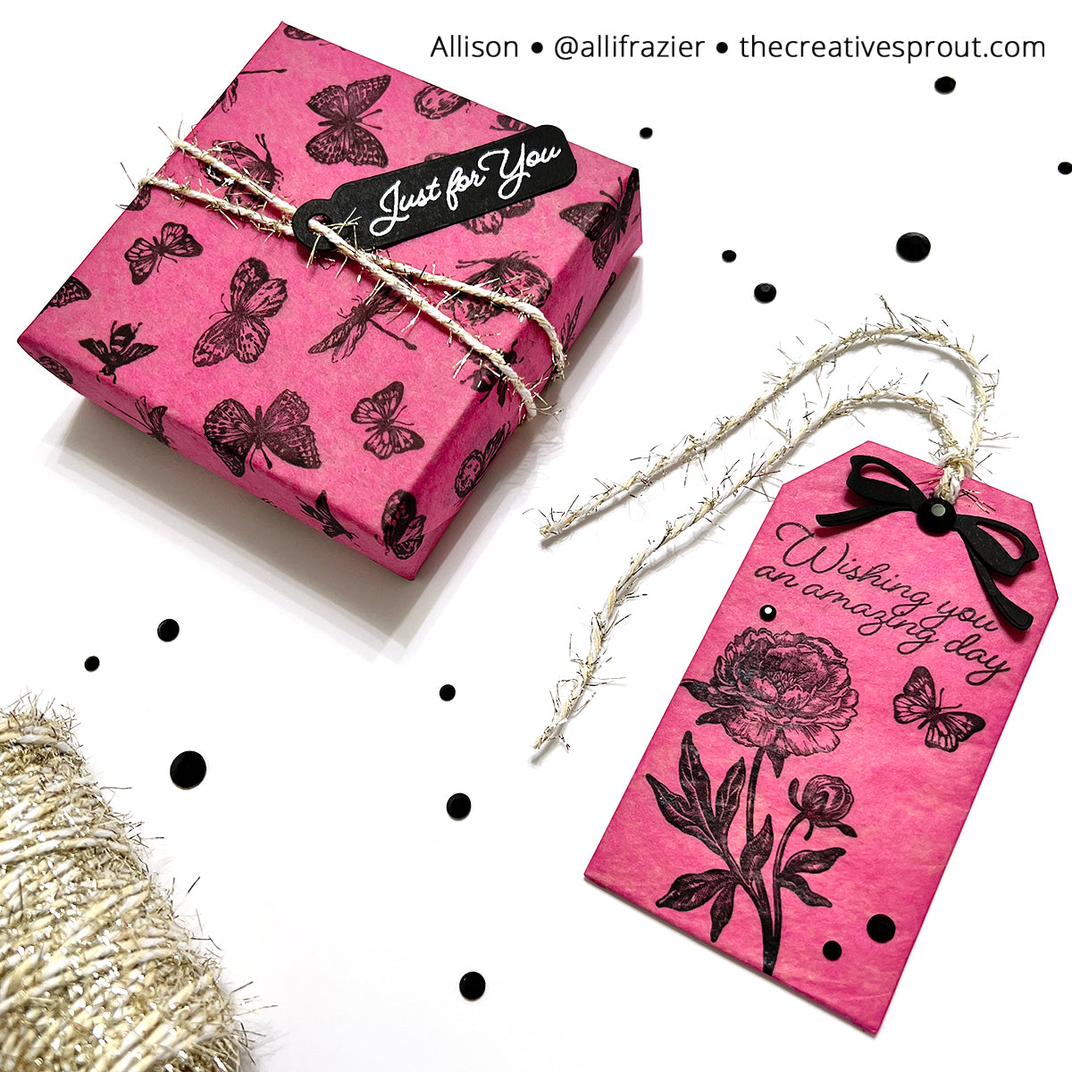 Simon Says Clear Stamps Loving Thoughts 2178ssc Rain or Shine Gift Box and Tag | color-code:ALT01