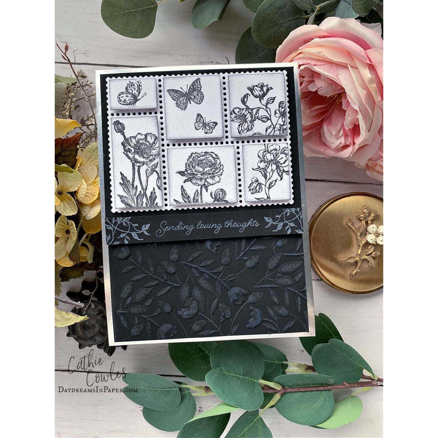 Simon Says Clear Stamps Loving Thoughts 2178ssc Rain or Shine Sympathy Card