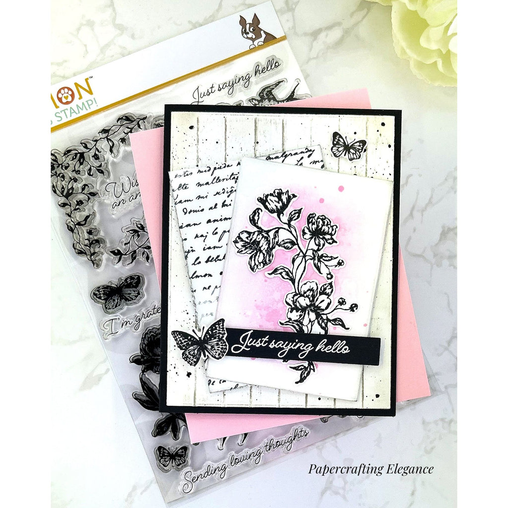 Simon Says Clear Stamps Loving Thoughts 2178ssc Rain or Shine Hello Card