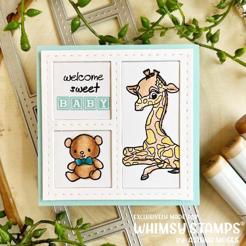 Whimsy Stamps Critter Babies Clear Stamps C1418 Welcome