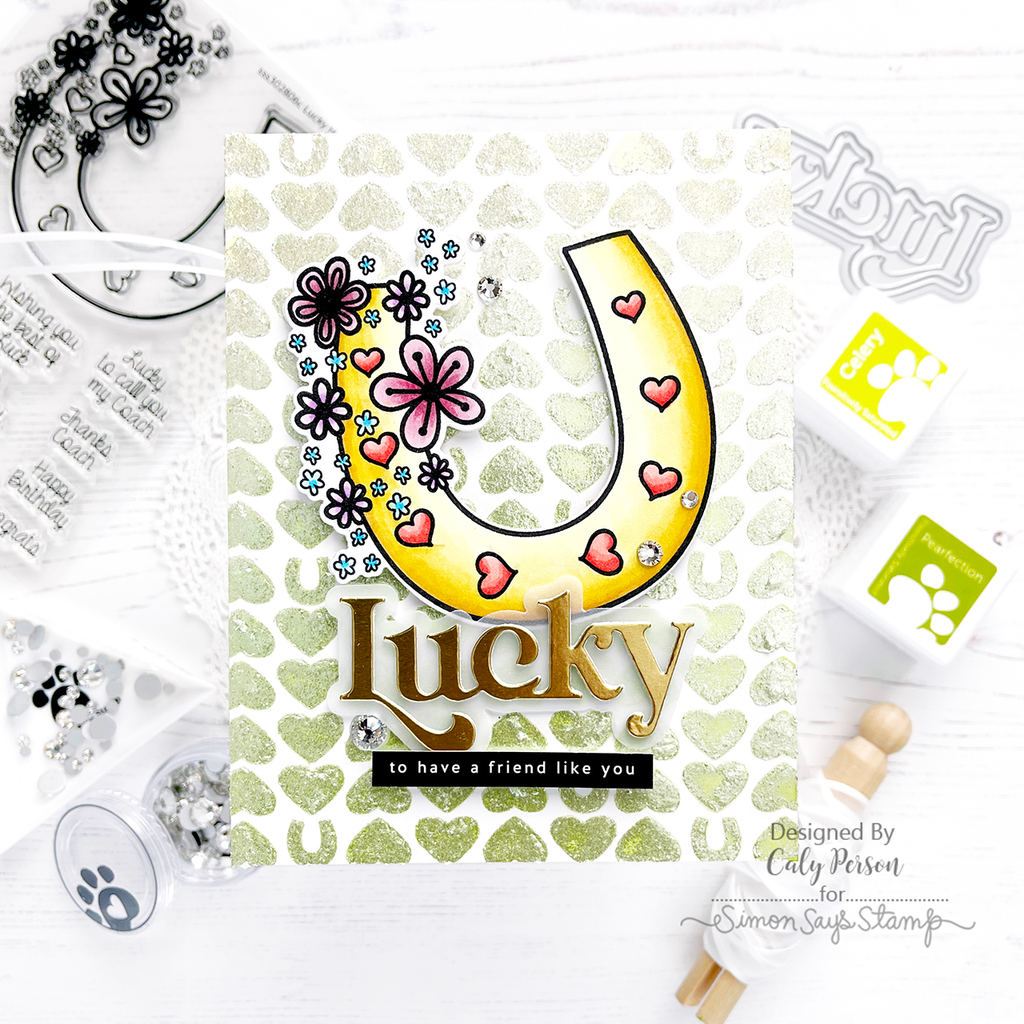 Simon Says Clear Stamps Lucky Horseshoe sss302806c Splendor Lucky Card | color-code:ALT02