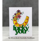 Simon Says Clear Stamps Lucky Horseshoe sss302806c Splendor Lucky Card