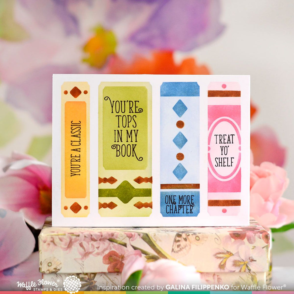 Waffle Flower Simple Books Stencil 421565 you're a classic