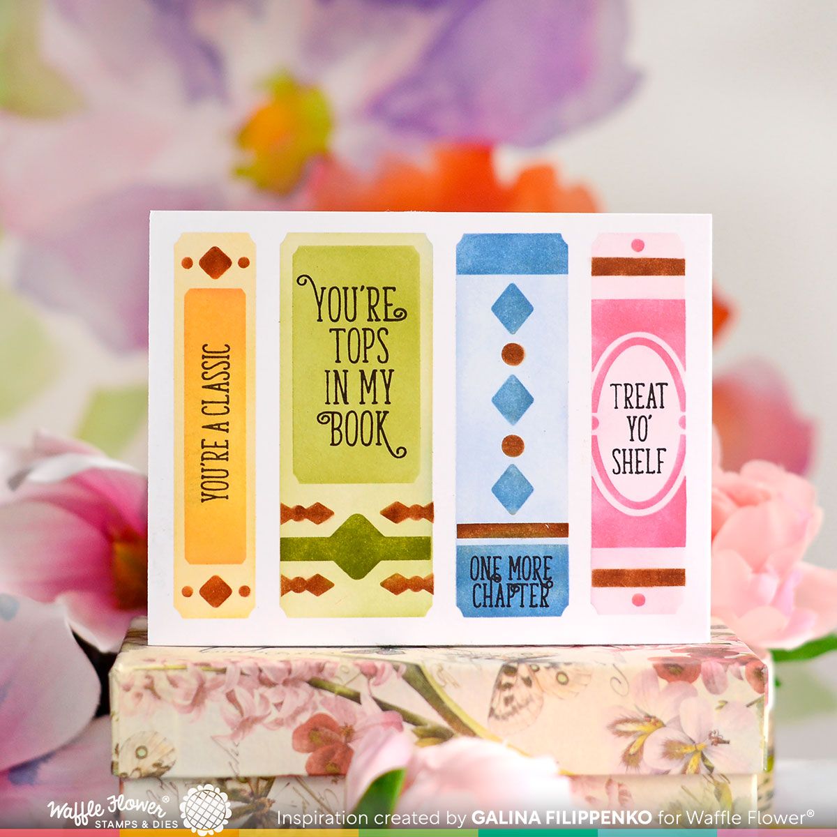 Waffle Flower Simple Books Stencil 421565 you're a classic