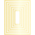 Memory Box Rectangle Dot Border Hot Foil Plate mbf010