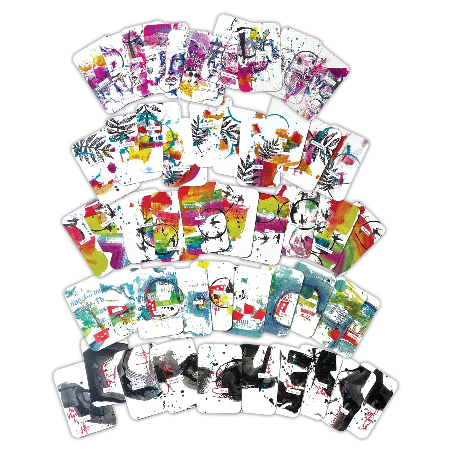 Dina Wakley Ranger MEdia Art Cards mda85621 fanned out