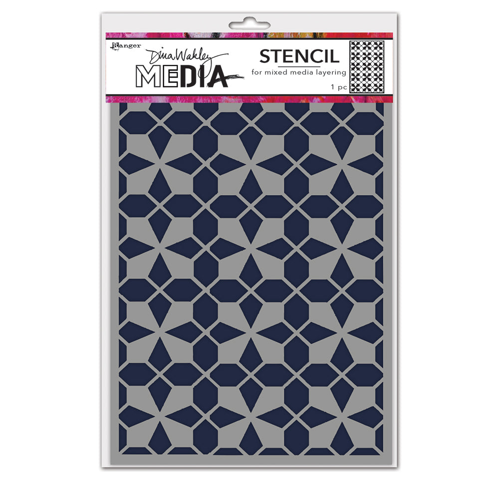 Dina Wakley Tile Floor Media Stencil Ranger mds83139