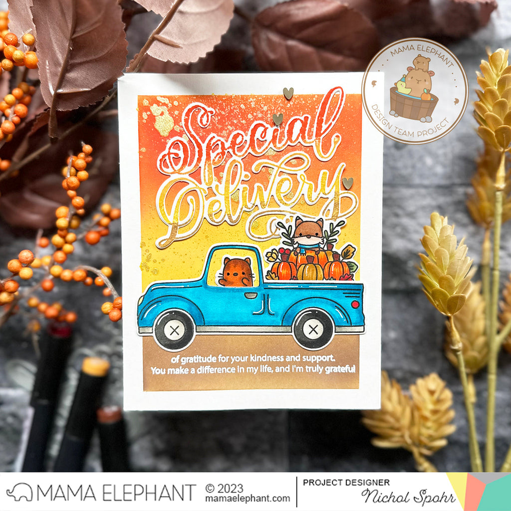 Mama Elephant Clear Stamps Deliver by Truck special delivery | color-code:ALT02