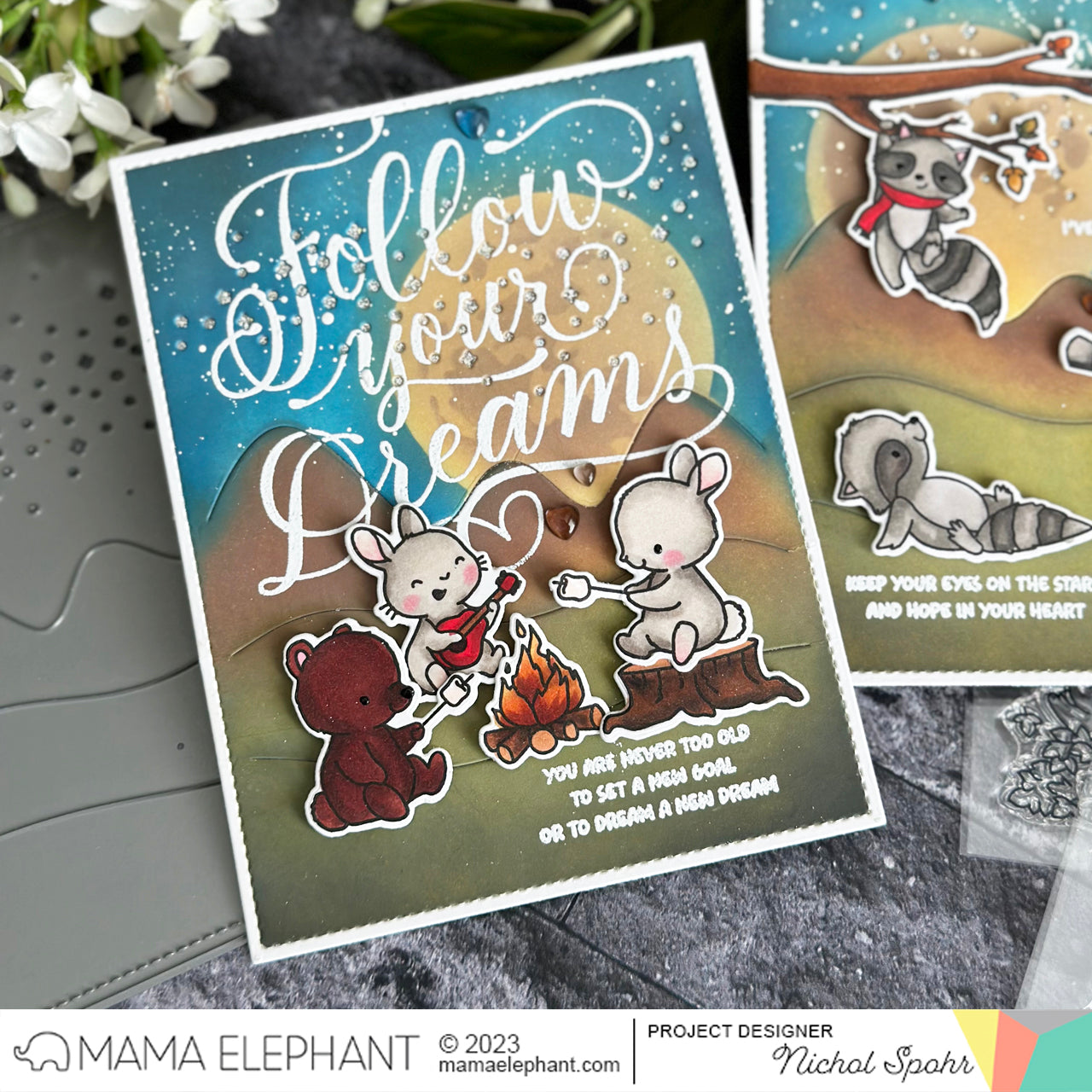 Mama Elephant Clear Stamps Around the Camp Fire – Simon Says Stamp